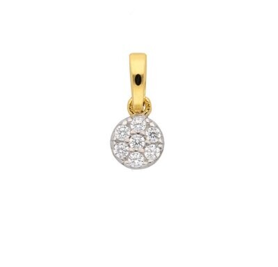 kleiner Gold Anhänger mit Zirkonia
