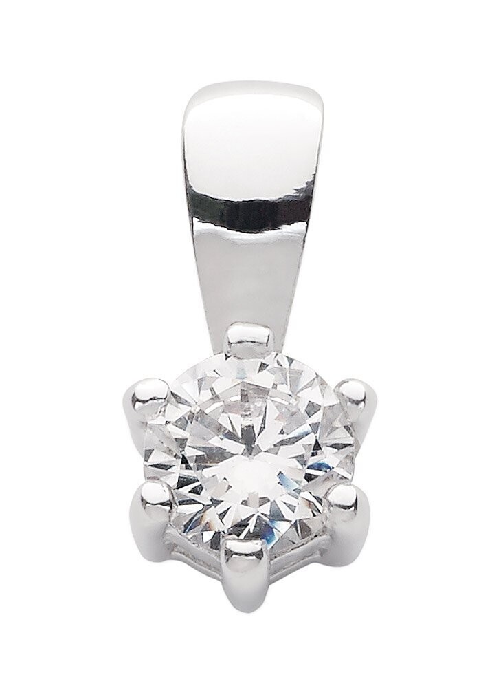 Solitär Zirkonia Anhänger aus 925 Silber
