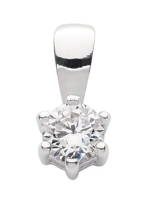 Solitär Zirkonia Anhänger aus 925 Silber