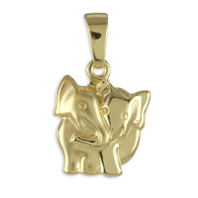 Elefant Kettenanhänger 333 Gold