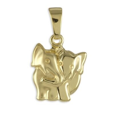 Elefant Kettenanhänger 333 Gold