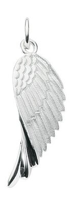 Flügel Anhänger aus rhodinierten 925 Silber