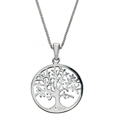 Lebensbaum mit Kette aus 925 Silber