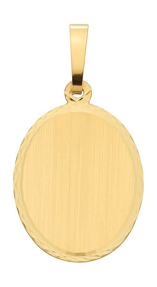 Ovale Gold Anhänger zum gravieren Länge ca.  22 mm