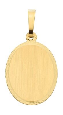 Ovale Gold Anhänger zum gravieren Länge ca.  22 mm
