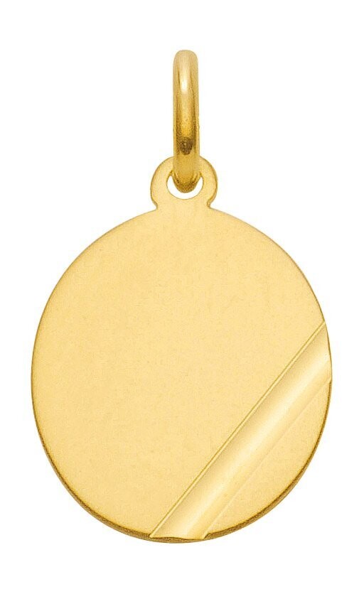 ovale Gravur Kettenanhänger in 333 Gold