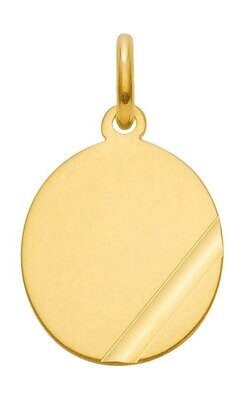 ovale Gravur Kettenanhänger in 333 Gold
