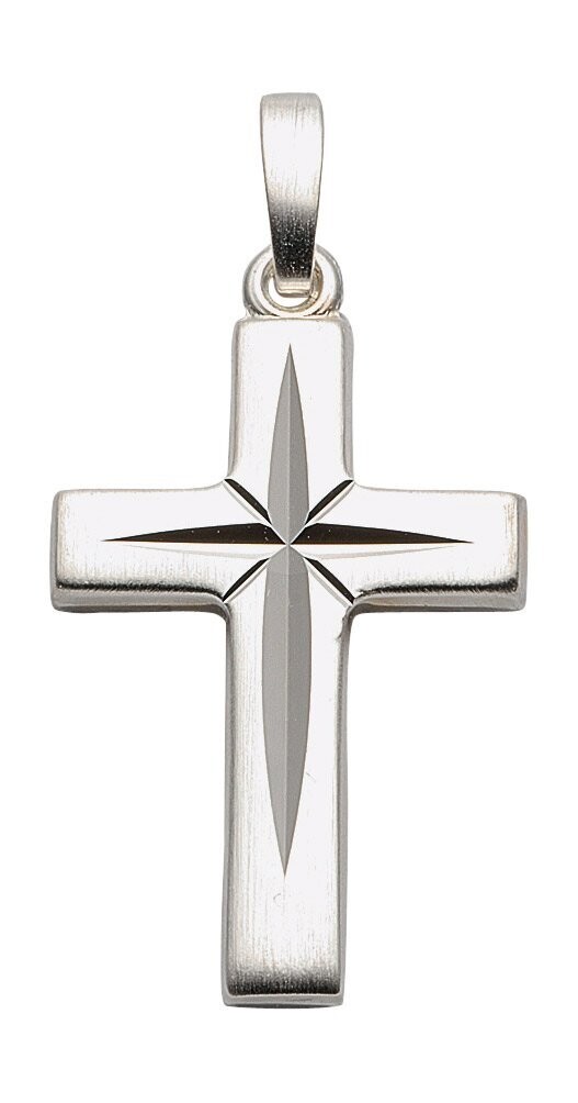 Silber Kreuzanhänger mit Schliff ca. 2,5 cm lang