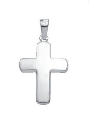 925 Silber Kreuz dezent mattiert ca. 2,5 cm lang