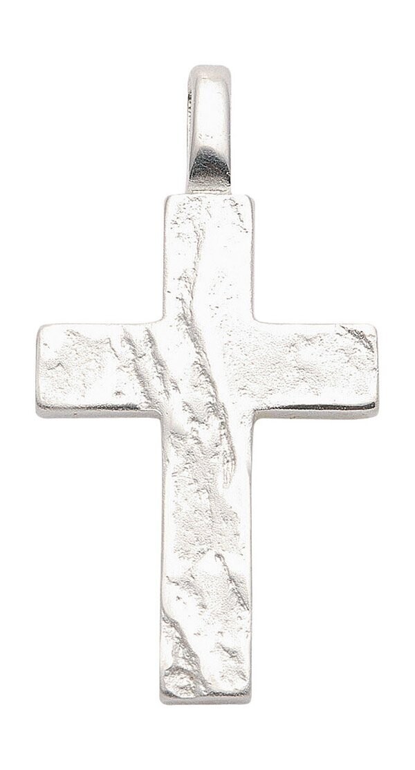 Silber Kreuz Anhänger gehämmert ca. 3cm Länge
