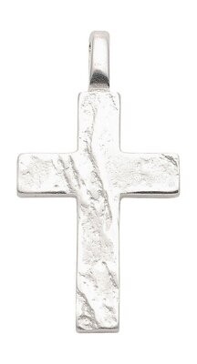 Silber Kreuz Anhänger gehämmert ca. 3cm Länge