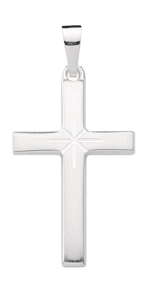 Silber Kreuz Anhänger ca. 2,5 cm lang mit Schliff