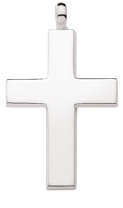 Breites massives 925 Silber Kreuz als Anhänger ca. 3,5cm lang