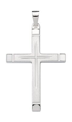 Großer 925 Silber Kreuz Anhänger ca.3,5 cm Länge mit Schliff