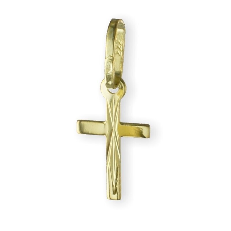 Kleiner Gold Kreuzanhänger 16 mm lang
