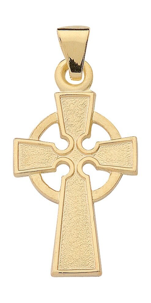 Keltisches Kreuz Gold Anhänger aus 585 Gold  10,8 x 15,9 mm