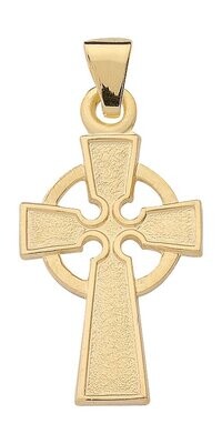 Keltisches Kreuz Gold Anhänger aus 585 Gold  10,8 x 15,9 mm