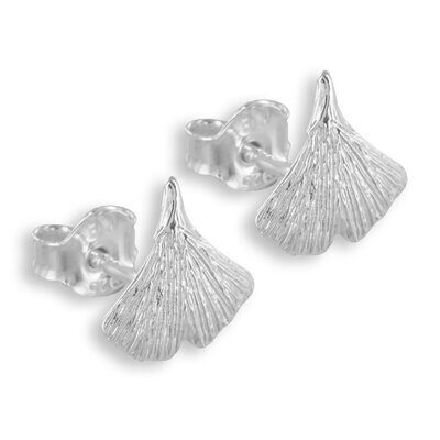 Ginkgo Silber Ohrstecker