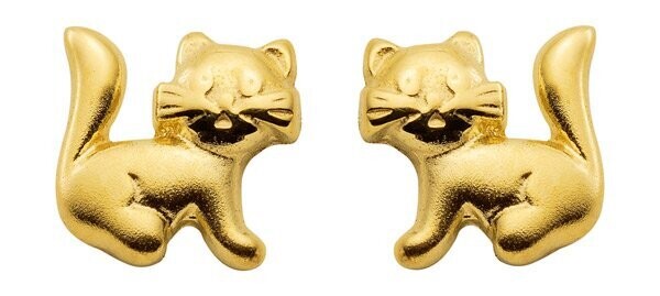 Kätzchen Gold Ohrstecker sehr niedlich und toll verarbeitet