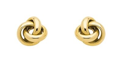Knoten Ohrstecker aus 333 Gold glänzend poliert