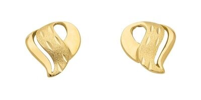 333 Gold Ohrstecker matt/poliert mit Schliff
