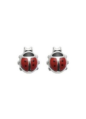 925 Silber Marienkäfer Ohrstecker als Kinderschmuck