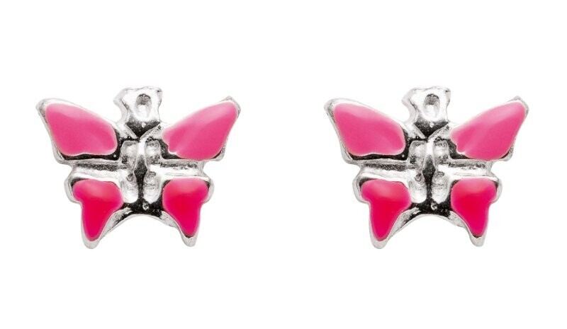 Schmetterling Kinder Ohrstecker in Silber