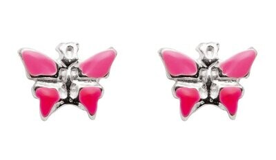 Schmetterling Kinder Ohrstecker in Silber