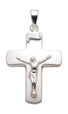 Silber Kreuz Anhänger 24,5 mm Länge mit Korpus