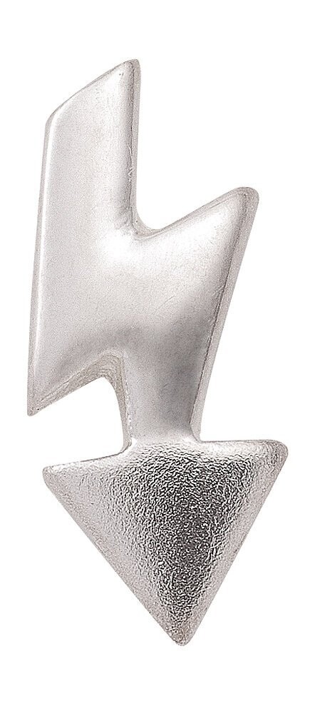 Herren Silber Single Ohrstecker Motiv Blitz