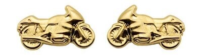 333 Gold Ohrstecker Motorrad