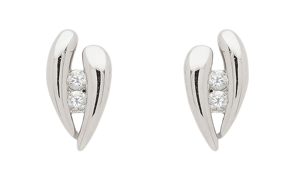 Weißgold Ohrstecker mit Zirkonia