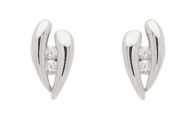 Weißgold Ohrstecker mit Zirkonia