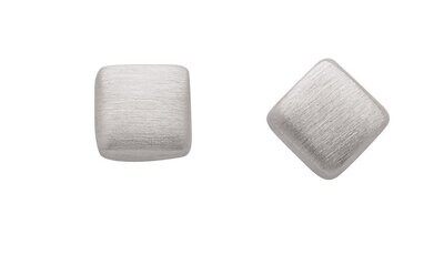 Silber Ohrstecker Viereck mattiert
