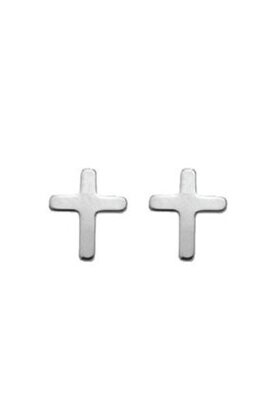 Silber Kreuz Ohrstecker