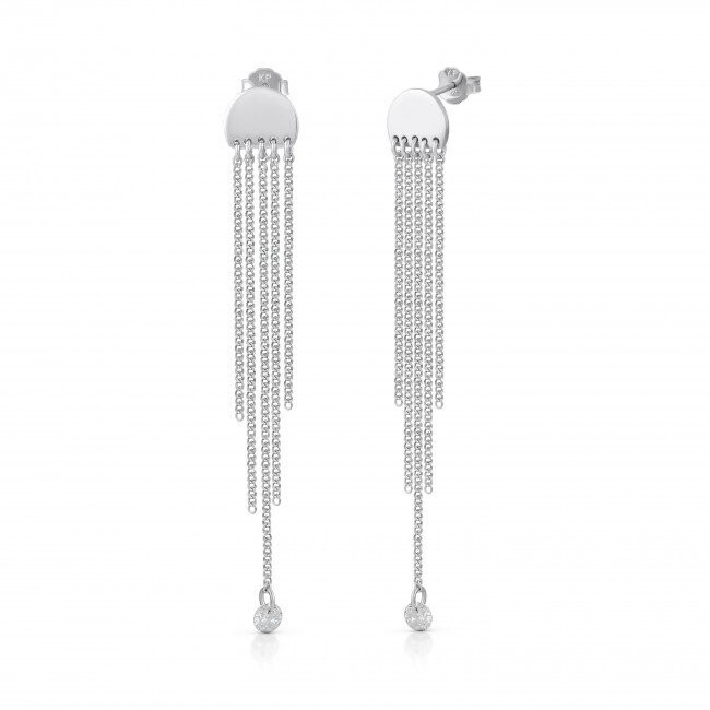 Lange Silber Ohrringe mit Kettchen