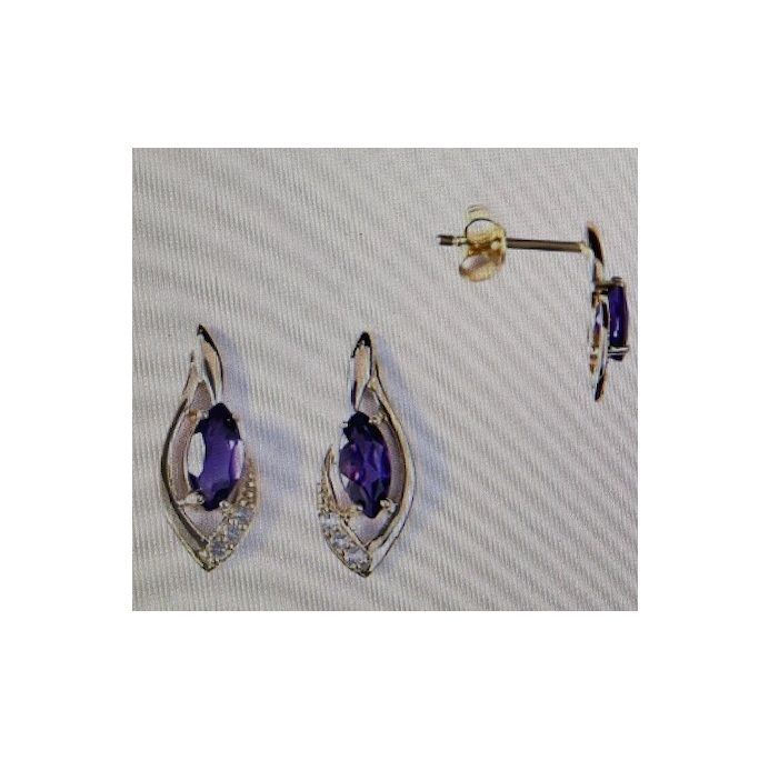 Amethyst Ohrstecker Gold 375/000 Amethyst Ohrstecker Gold 375/000