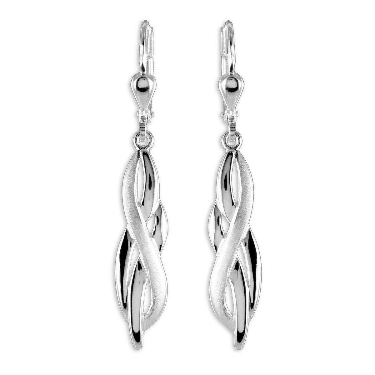 4 cm große 925 Silber Ohrhänger