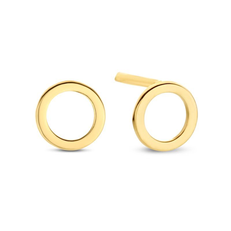 Kreis Ohrstecker Ø 4,5mm 585 Gold poliertes Design