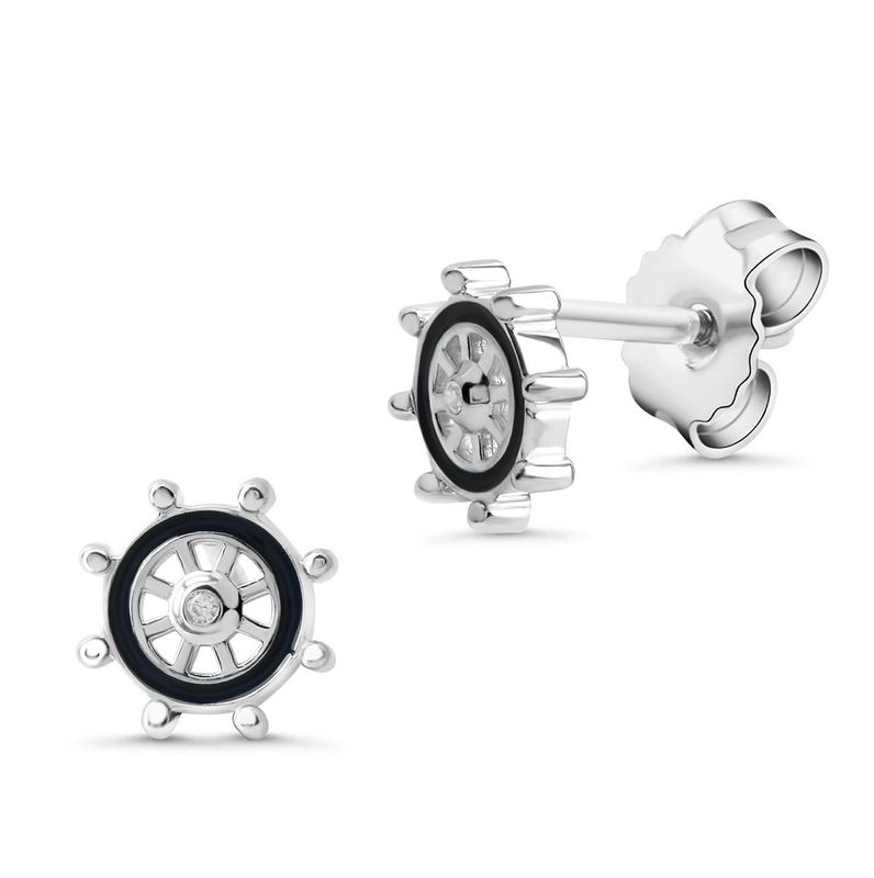 Steuerrad Ohrstecker aus 925 Silber Steuerrad Ohrstecker aus 925 Silber