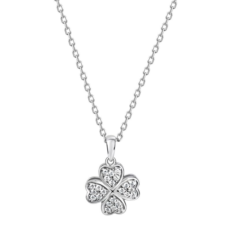 Silber Kleeblatt Anhänger mit Kette Silber Kleeblatt Anhänger mit Kette