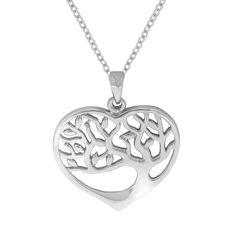 Lebensbaum und Herz Anhänger mit Kette 925 Silber Lebensbaum und Herz Anhänger mit Kette 925 Silber