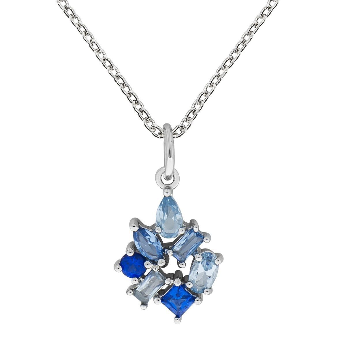 Kette mit blauen Zirkonia Anhänger