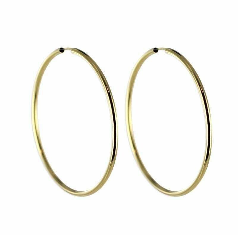 Dünne Gold Creole top aktuelle große Größen