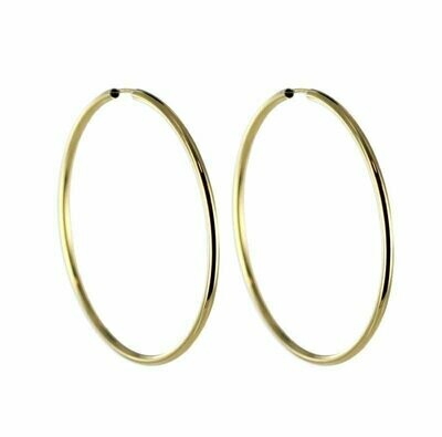 Dünne Gold Creole top aktuelle große Größen