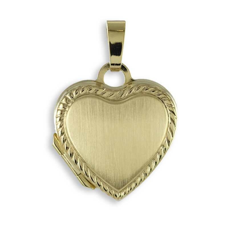 333 Gold klassisches Herz Medaillon