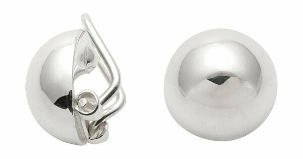 925 Silber Ohrclips Halbkugel 11,5 mm