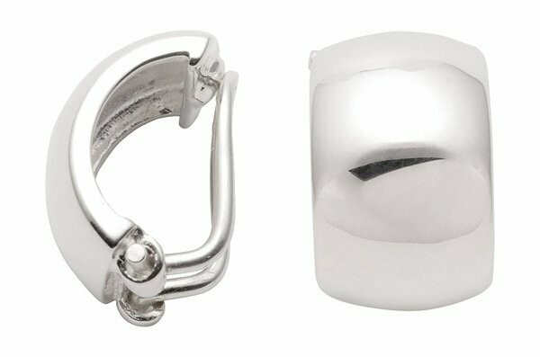 925 Silber Ohrclip glänzend poliert 7,5mm breit