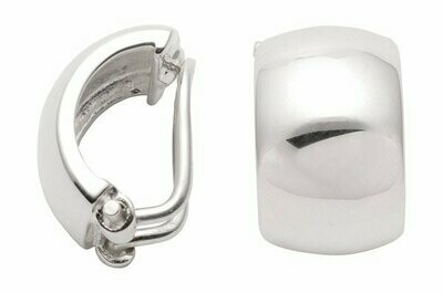 925 Silber Ohrclip glänzend poliert 7,5mm breit