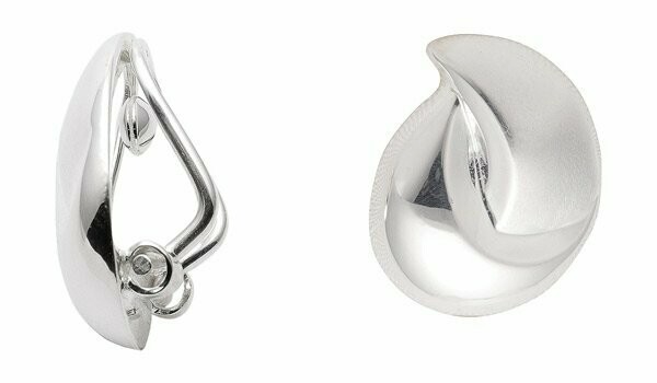 925 Silber Clip im matt glänzenden Design ca.13 x 17 mm